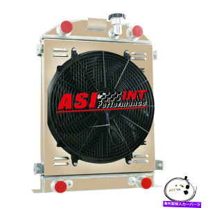 Radiator ASI 3RowsA~jEWG[^[+t@VEhtBbg1932tH[hXgbNtbgwbhv8 ASI 3Rows Aluminum Radiator+Fan Shroud Fit 1932 Ford Stock Height Flathead V8
