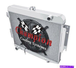 Radiator 3RR`sIWG[^[A16 "t@-1966-1969hbW`[W[x[XrbOubNv8GO 3 Row RR Champion Radiator,16" Fan-1966-1969 Dodge Charger Base Big Block V8 Eng