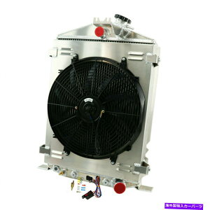 Radiator 3񃉃WG[^[1932N̂߂̓dt@VEhHI/HIGH BOY STREET/bgbhASI 3 Rows Radiator Electric Fan Shroud for 1932 Ford HI/High Boy Street/Rat Rod ASI
