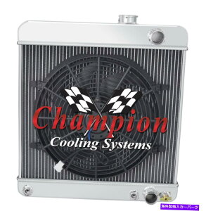 Radiator 1964N1965ÑrCbNXJC[NV6GW3̃ptH[}XWG[^[W/ 14C`t@ 3 Row Perf Champion Radiator W/ 14" Fan for 1964 1965 Buick Skylark V6 Engine