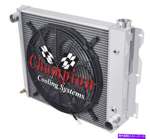 Radiator 3AR`sIWG[^[A1987N2006ÑW[vO[YJV{[̃t@16C`t@ 3 Row AR Champion Radiator,16" Fan for 1987 - 2006 Jeep Wrangler YJ Chevy Config