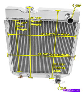 Radiator 1965�t�H�[�h�t�@���R���`�����s�I����p�V�X�e�� 1965 Ford Falcon Champion Cooling System CA Alum 4 Row Core Radiator MC259-2�y���s�A���i�z