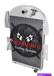 Radiator 1934 1935 1936�V�{���[p/ u�g���b�N3��A���C�A���g���W�G�[�^�[v8 eng w/ 16 �t�@�� 1934 1935 1936 Chevrolet P/U Truck 3 Row Alliant Radiator V8 Eng w/ 16 fan�y���s�A���i�z