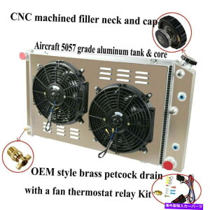 Radiator 78-87�̃V�{���[�C���p���J�v���X�J�}��4��A���~�j�E�����W�G�[�^�[�V�����E�h�t�@�������[ for 78-87 Chevy Impala Caprice Camaro 4 Row Aluminum Radiator Shroud Fan Relay�y���s�A���i�z