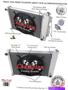 Radiator 3AR`sIWG[^[A16C`t@1967 1968 1969 Trans AM V8i}jAgXj 3 Row AR Champion Radiator,16" Fan for 1967 1968 1969 Trans Am V8 (Manual Trans)
