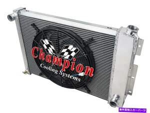 Radiator 3��RR�`�����s�I�����W�G�[�^�[�A16�C���`�t�@��1967 1968 1969 Trans AM V8�i�}�j���A���g�����X�j 3 Row RR Champion Radiator,16 Fan for 1967 1968 1969 Trans Am V8 (Manual Trans)�y���s�A���i�z