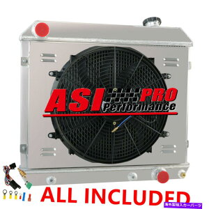 Radiator 4񃉃WG[^[VEht@T[X^bgV{[C10 C20 C30gbN1963-1966 1964 4 ROW Radiator Shroud Fan Thermostat For Chevy C10 C20 C30 Trucks 1963-1966 1964