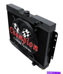 Radiator 3��RR�`�����s�I���u���b�N�t�B�j�b�V�����W�G�[�^�[W/ 16 �t�@��1963-1965 Chevy Bel Air 3 Row RR Champion Black Finish Radiator W/ 16 Fan for 1963 - 1965 Chevy Bel Air�y���s�A���i�z
