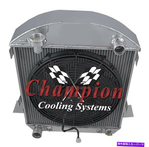 Radiator 1917-1927�t�H�[�h���f��T�t�H�[�h�\��3�sSR���W�G�[�^�[W/ 16 �t�@��CC1007 1917 - 1927 Ford Model T Ford Configuration 3 Row SR Radiator w/ 16 Fan CC1007�y���s�A���i�z