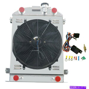 Radiator 3񃉃WG[^[VEht@[1932NtH[htbgwbhV8GWXgbN̍ 3 Rows Radiator Shroud Fan Relay For 1932 Ford Flat Head V8 Engine Stock Height