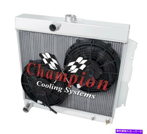 Radiator 2���WR�`�����s�I�����W�G�[�^�[22 �A2 10 1963-1967�v���}�X�x�����F�f�[���̃t�@�� 2 Row WR Champion Radiator 22,2 10 Fans for 1963 - 1967 Plymouth Belvedere�y���s�A���i�z