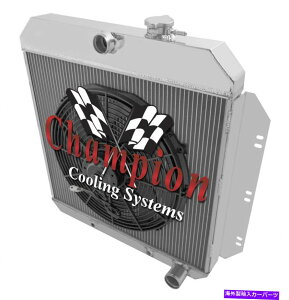 Radiator 1960-1962�V�{���[�g���b�N - 16�C���`�̃t�@����������`�����s�I��3�񃉃W�G�[�^�[ 1960 - 1962 Chevrolet Truck - Champion 3 Row Radiator with a 16in Fan