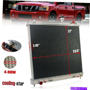 Radiator Fit 2004-2015���Y�^�C�^��/�C���t�B�j�e�B/QX56/ARMADA 5.6L V8 4��A���~�j�E�����W�G�[�^�[ Fit 2004-2015 NISSAN TITAN/INFINITI/QX56/Armada 5.6L V8 4 Row Aluminum Radiator�y���s�A���i�z