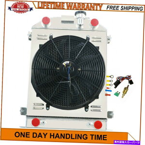 Radiator 3̃WG[^[+VEht@+tH[htbgwbh̃[v8GWXgbN1932 3 Row Radiator+Shroud Fan+Relay For Ford Flat Head V8 Engine Stock Height 1932