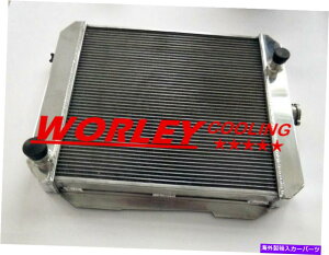 Radiator �V�{���[�x���G�A/�f�����C283 V8 1958�z�b�g/�X�g���[�g���b�hMT�p62mm�A���~�j�E�����W�G�[�^�[ 62MM aluminum radiator For Chevy Bel Air/Del Ray 283 V8 1958 hot/street rod MT