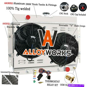 Radiator 4��̃��W�G�[�^�[�t�@���V�����E�h�t�B�b�g�V�{���[�C���p��/�x���G�A/�r�X�P�[���V�F�x��1963-1968 4 Row Radiator Fan Shroud Fit Chevy Impala/Bel Air/Biscayne Chevelle 1963-1968�y���s�A���i�z
