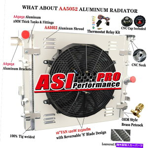 Radiator 3��̃��W�G�[�^�[+�V�����E�h�t�@�������[�t�B�b�g2007-2018�W�[�v�����O���[JK V6 3.6L 3.8L 3 Row Radiator+Shroud Fan Relay Fit 2007-2018 Jeep Wrangler JK V6 3.6L 3.8L�y���s�A���i�z