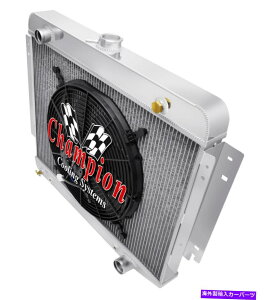 Radiator 3AAR`sIWG[^[W/ 16C`t@1974-1978 Dodge Ramcharger v8 Eng 3 Row AAR Champion Radiator W/ 16" Fan for 1974 - 1978 Dodge Ramcharger V8 Eng
