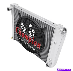 Radiator CA 1969-1979V{[Nova 3̑ƐWG[^[ƃt@ CA 1969-1979 Chevrolet Nova 3 Row Alum Radiator with Fan