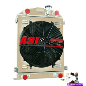 Radiator 1932ÑtH[hXgbNFlathead v83A~jEWG[^[VEht@[ 3-Row Aluminum Radiator Shroud fan Relay for 1932 Ford Stock Height Flathead V8