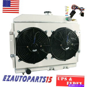 Radiator 3ROWA~jEWG[^[VEht@58-74 AMCu[WxAMX/SST/DPL V8 3Row Aluminum Radiator Shroud Fan For 58-74 AMC Rambler Javelin AMX/SST/DPL V8