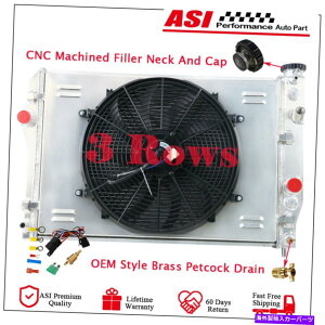 Radiator 93-02�V�{���[�J�}��Z28/�|���e�B�A�b�N�t�@�C�A�o�[�h5.7L V8 3�񃉃W�G�[�^�[+�V�����E�h�t�@�� For 93-02 Chevy Camaro Z28/Pontiac Firebird 5.7L V8 3 Row Radiator+Shroud fan�y���s�A���i�z