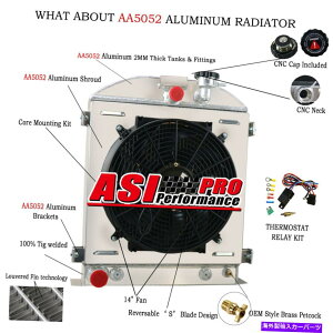 Radiator 1932NtH[hnCnC{[Czbgbhtbgwbhv8 4񃉃WG[^[VEht@[ For 1932 Ford Hi High Boy Hot Rod Flathead V8 4 Row Radiator Shroud Fan Relay