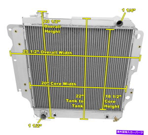 Radiator 1987N2006ÑW[vO[YJ4̃ptH[}X`sIWG[^[ 4 Row Performance Champion Radiator for 1987 - 2006 Jeep Wrangler YJ
