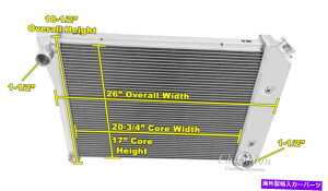 Radiator 1968-1987 20�C���`�R�AGM�`�����s�I��4��R�A�~���E�o�����W�G�[�^�[ 1968-1987 20 Inch Core GM Champion 4 Row Core Alum Radiator�y���s�A���i�z