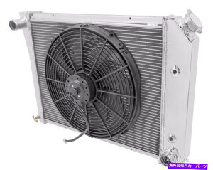 Radiator 1968 1969 1970 1971 1972 1973 1974V{[m@3񃉃WG[^[16C`t@ 1968 1969 1970 1971 1972 1973 1974 Chevy Nova 3 Row Radiator and 16 inch Fan