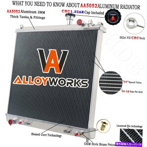 Radiator 2004-2015��4��A���~�j�E�����W�G�[�^�[���Y�͑�/�^�C�^���A�C���t�B�j�e�BQX56 5.6L V8 4 Row Aluminum Radiator For 2004-2015 Nissan Armada/Titan,Infiniti QX56 5.6L V8�y���s�A���i�z