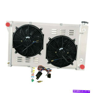 Radiator 1967-1972̃VFr[GMC C/K C10 C20 C30sbNAbv3񃉃WG[^[VEht@[ For 1967-1972 Chevy GMC C/K C10 C20 C30 Pickup 3 Row Radiator&Shroud Fan Relay