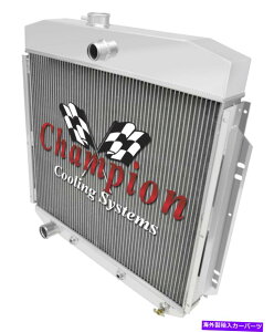 Radiator 1957 1958 1959 1960 Ford F-100��4��̃E�G�X�^���`�����s�I�����W�G�[�^�[ 4 Row Western Champion Radiator for 1957 1958 1959 1960 Ford F-100