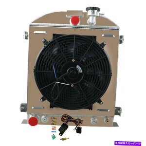Radiator 1932NtH[hnCnC{[Czbgbhtbgwbhv8 4rowsWG[^[+VEht@[ For 1932 Ford Hi High Boy Hot Rod Flathead V8 4Rows Radiator+Shroud Fan Relay