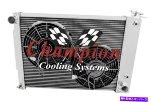 Radiator 2s1 "AR`sIWG[^[W/ 2 10"t@1967 1968 1969 Trans Am V8 Eng 2 Row 1" AR Champion Radiator W/ 2 10" Fans for 1967 1968 1969 Trans Am V8 Eng
