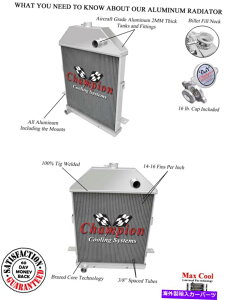 Radiator 1941ÑtH[hgbNtH[h\MC41FD4񃌁[VO`sIWG[^[ 4 Row Racing Champion Radiator for 1941 Ford Truck Ford Configuration #MC41FD