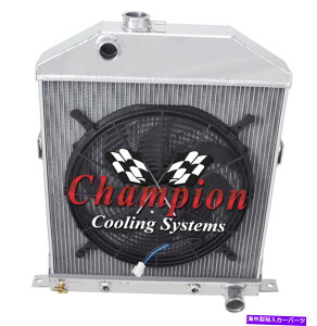 Radiator 1942-1948tH[hN[yV{[\3sSRWG[^[W/ 16 "t@ 1942 - 1948 Ford Coupe Chevrolet Configuration 3 Row SR Radiator w/ 16" Fan