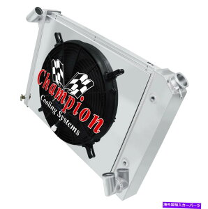 Radiator 1966N1968ÑRxbgv8 Eng4񔎎m`sIWG[^[W/ 16 "t@ƃVEh 4 Row DR Champion Radiator W/ 16" Fan and Shroud for 1966 - 1968 Corvette V8 Eng