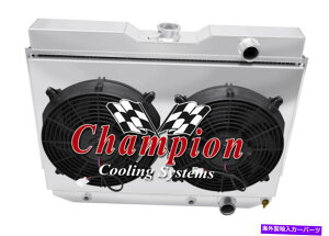 Radiator 1963-1965�V�{���[�x���G�A2��1 �`���[�uSR���W�G�[�^�[W/ 2 12�t�@���ƃV�����E�h 1963-1965 Chevrolet Bel Air 2 Row 1 Tubes SR Radiator w/ 2 12 Fans and Shroud�y���s�A���i�z
