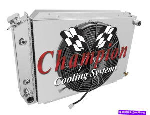 Radiator 4 row�`�����s�I�����W�G�[�^�[w/ 16 �X�p���n�C�p�t�H�[�}���X�t�@���V�����E�h79-93�t�H�[�h�}�X�^���O 4 Row Champion Radiator W/ 16 SPAL HI Performance Fan Shroud 79-93 Ford Mustang�y���s�A���i�z