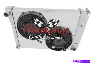 Radiator 3 Row Al Champion Radiator�A2 10 �t�@���A1973�N�̃V�����E�h�r���C�b�N�A�|��V8 Eng 3 Row AL Champion Radiator,2 10 Fans,Shroud for 1973 1974 Buick Apollo V8 Eng�y���s�A���i�z