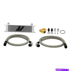 Radiator �~�V���g���j�o�[�T���T�[���X�^�b�g10��I�C���N�[���[�L�b�g - �V���o�[-MMOC -UT Mishimoto Universal Thermostatic 10 Row Oil Cooler Kit - Silver - MMOC-UT�y���s�A���i�z