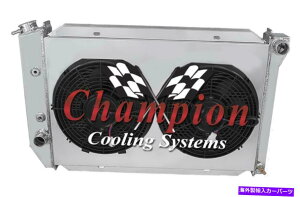 Radiator 1969-1971tH[hMNV[ - `sIA~jE3񃉃WG[^[/fA12C`t@/VEh 1969 - 1971 Ford Galaxy - Champion Aluminum 3 Row Radiator/Dual 12in Fans/Shroud