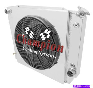 Radiator 1966N1977ÑtH[huRV8 ENG4WRWG[^[W/ 16 "t@ƃVEh 4 Row WR Radiator W/ 16" Fan and Shroud for 1966 - 1977 Ford Bronco V8 Eng