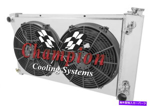 Radiator 3��RC�`�����s�I�����W�G�[�^�[28 �A2 14�t�@���A�V�����E�h-1967-1972�V�{���[�u���U�[v8�G���O 3 Row RC Champion Radiator 28,2 14 Fans,Shroud-1967-1972 Chevy Blazer V8 Eng�y���s�A���i�z