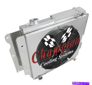 Radiator �W�[�v�����O���[���W�G�[�^�[�A�A���~�j�E��4��`�����s�I���V�����E�h��16 �t�@��-MC2101 Jeep Wrangler Radiator, Aluminum 4 Row Champion with Shroud & 16 Fan -MC2101�y���s�A���i�z