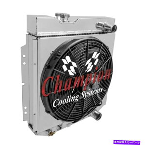 Radiator 1960-1965 Mercury Comet- 16�C���`�̃t�@���ƃV�����E�h��������`�����s�I��3�񃉃W�G�[�^�[ 1960 - 1965 Mercury Comet - Champion 3 Row Radiator with a 16in Fan and Shroud