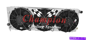Radiator 2���RC�`�����s�I�����W�G�[�^�[�A3 10 �t�@���ƃV�����E�h1984-1990�W�[�v�`�F���L�[ 2 Row RC Champion Radiator, 3 10 Fans and Shroud for 1984 - 1990 Jeep Cherokee�y���s�A���i�z