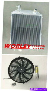 Radiator �W���K�[XK150���[�h�X�^�[DHC FHC 150S 1957-1960���t�@��MT��3��A���~�j�E�����W�G�[�^�[ 3 ROW aluminum radiator for Jaguar XK150 Roadster DHC FHC 150S 1957-1960 &FAN MT�y���s�A���i�z