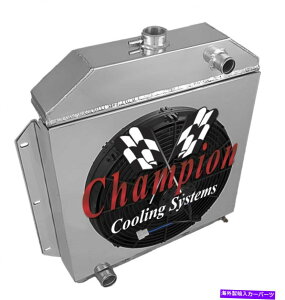 Radiator 3RC`sIWG[^[A16C`t@A1949N1953ÑtH[hJ[tH[hV8 Eng̃VEh 3 Row RC Champion Radiator,16" Fan,Shroud for 1949 - 1953 Ford Cars Ford V8 Eng